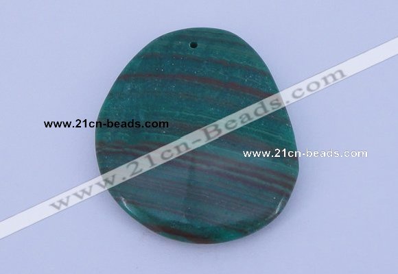 NGP177 2pcs 40*48mm freeform synthetic malachite gemstone pendants