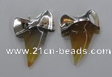 NGP1778 35*45mm - 38*55mm teeth-shaped agate gemstone pendants