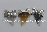 NGP1780 35*45mm - 38*55mm teeth-shaped agate gemstone pendants