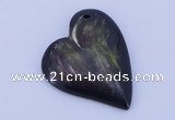 NGP180 35*45mm heart fiery dragon fruit stone pendant jewelry
