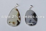 NGP1809 25*40mm - 35*55mm freeform montana agate pendants