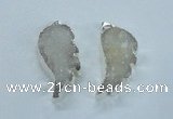 NGP1821 18*35mm - 20*40mm wing-shaped druzy agate pendants