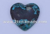 NGP184 38*38mm heart chrysocolla gemstone pendant jewelry