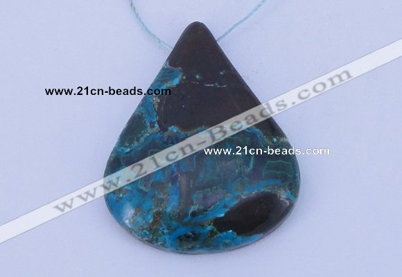 NGP187 30*45mm chrysocolla gemstone pendant jewelry wholesale