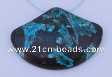 NGP188 34*50mm chrysocolla gemstone pendant jewelry wholesale