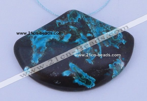 NGP188 34*50mm chrysocolla gemstone pendant jewelry wholesale