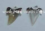NGP1888 35*45mm - 38*55mm teeth-shaped agate gemstone pendants