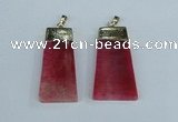 NGP1906 18*40mm - 20*50mm trapezoid agate gemstone pendants