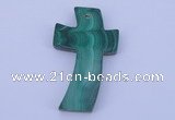 NGP191 30*51mm cross synthetic malachite gemstone pendant jewelry