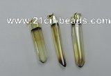 NGP1931 6*50mm - 8*55mm stick lemon quartz pendants wholesale