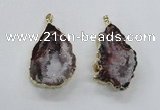 NGP1969 25*40mm - 30*50mm freeform druzy agate gemstone pendants