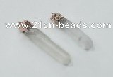 NGP1980 8*45mm - 10*60mm stick white crystal pendants wholesale