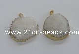 NGP1985 35*40mm - 40*45mm freefrom druzy agate pendants