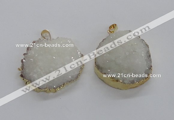 NGP1985 35*40mm - 40*45mm freefrom druzy agate pendants