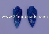 NGP2054 15*40mm - 18*45mm arrowhead striped agate pendants