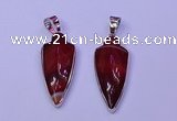 NGP2060 15*40mm - 18*45mm arrowhead striped agate pendants