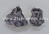 NGP2103 40*50mm - 55*65mm freeform druzy agate gemstone pendants