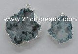 NGP2104 40*50mm - 55*65mm freeform druzy agate gemstone pendants