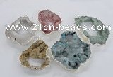 NGP2106 40*50mm - 55*65mm freeform druzy agate gemstone pendants