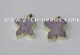 NGP2111 15*20mm - 18*25mm butterfly druzy agate gemstone pendants