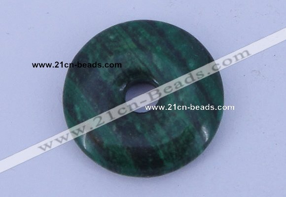 NGP215 5*25mm fashion dyed malachite gemstone donut pendant