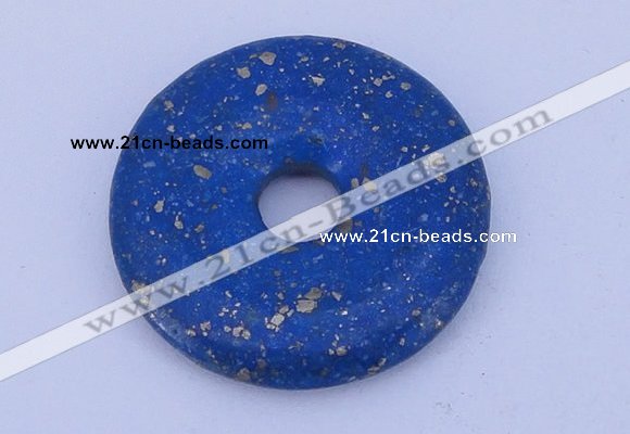 NGP217 5*30mm fashion dyed lapis lazuli gemstone donut pendant