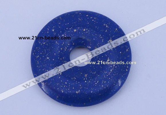 NGP218 7*50mm fashion dyed lapis lazuli gemstone donut pendant