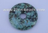 NGP220 7*40mm fashion african turquoise gemstone donut pendant