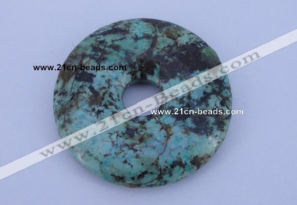 NGP220 7*40mm fashion african turquoise gemstone donut pendant
