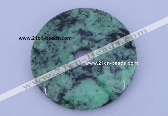 NGP221 6*45mm fashion african turquoise gemstone donut pendant