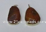 NGP2215 30*40mm - 40*45mm freeform druzy agate gemstone pendants