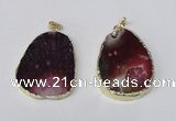 NGP2217 30*40mm - 40*45mm freeform druzy agate gemstone pendants