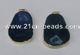 NGP2218 30*40mm - 40*45mm freeform druzy agate gemstone pendants