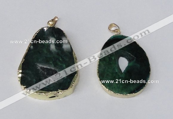 NGP2219 30*40mm - 40*45mm freeform druzy agate gemstone pendants