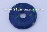 NGP222 5*30mm synthetic lapis lazuli & malachite gemstone donut pendant