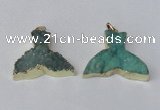 NGP2238 35*45mm - 40*55mm fishtail druzy agate gemstone pendants