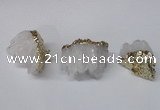 NGP2258 30*35mm - 35*40mm nuggets druzy quartz pendants