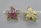 NGP2263 38*40mm - 42*45mm star druzy agate gemstone pendants