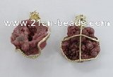 NGP2279 35*45mm - 45*50mm freeform druzy agate gemstone pendants