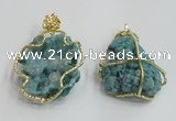 NGP2280 35*45mm - 45*50mm freeform druzy agate gemstone pendants