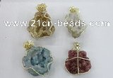 NGP2281 35*45mm - 45*50mm freeform druzy agate gemstone pendants