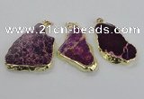 NGP2285 30*40mm - 40*50mm freeform sea sediment jasper pendants