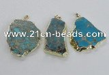 NGP2286 30*40mm - 40*50mm freeform sea sediment jasper pendants