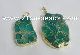 NGP2288 30*40mm - 40*50mm freeform sea sediment jasper pendants