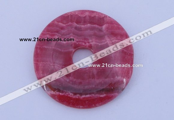 NGP229 7*50mm fashion dyed rhodochrosite gemstone donut pendant