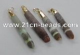 NGP2295 10*55mm - 12*75mm stick sea urchin shell beads