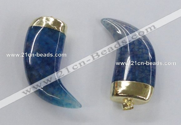 NGP2311 25*60mm - 28*65mm oxhorn agate gemstone pendants