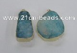 NGP2365 25*40mm - 35*45mm freefrom druzy agate pendants