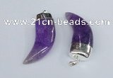 NGP2378 20*48mm - 22*50mm oxhorn agate gemstone pendants