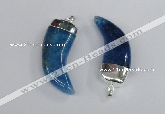 NGP2380 20*48mm - 22*50mm oxhorn agate gemstone pendants